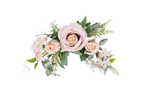 6 tralci di rosa decorativi da 25 cm