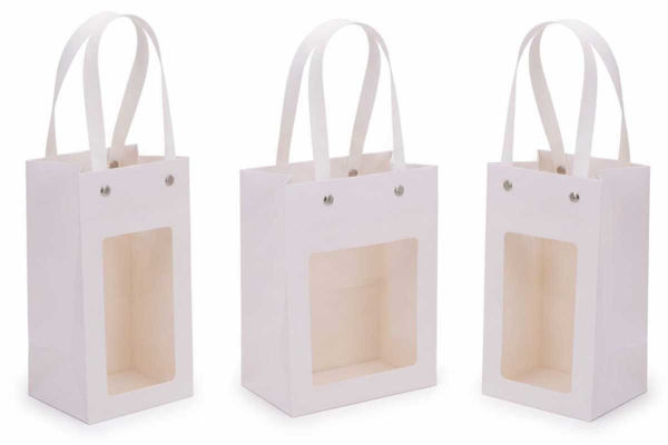 Busta bianca in carta con finestra trasparente