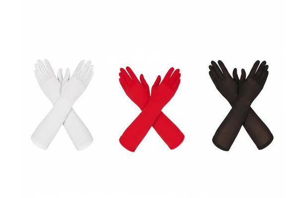 Paio di guanti lunghi da 45 cm disponibili in diversi colori