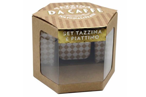 Scatola per tazzine da caffè New con spazio per tazzina e piattino