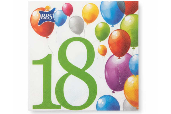 Tovaglioli 18° Compleanno New 33x33 cm 20 pezzi