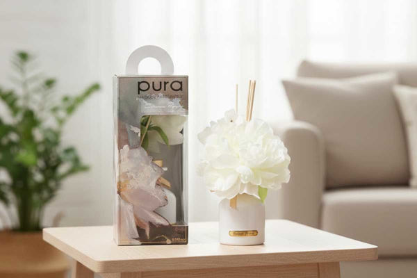 Diffusore bianco con fiori 120 ml Crimson 27 cm