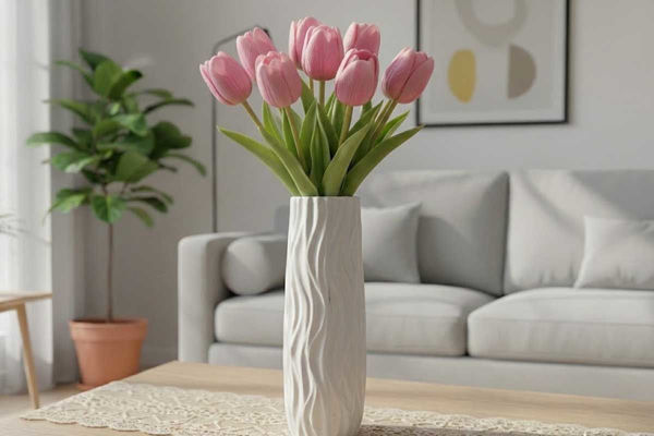 Mazzo 5 tulipani fucsia 31 cm