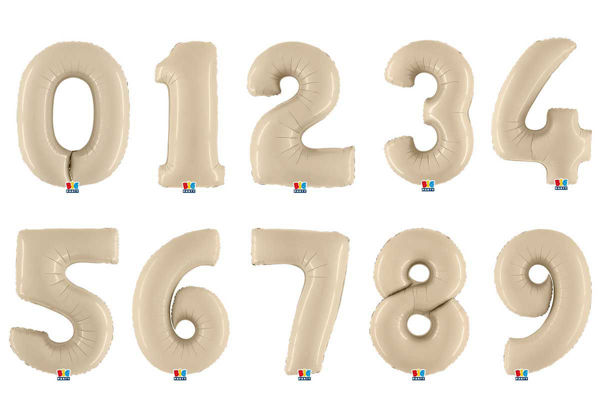 Palloncini numero Mylar 102 cm crema