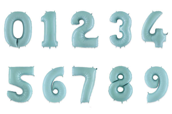 Palloncini numero Mylar 102 cm celeste