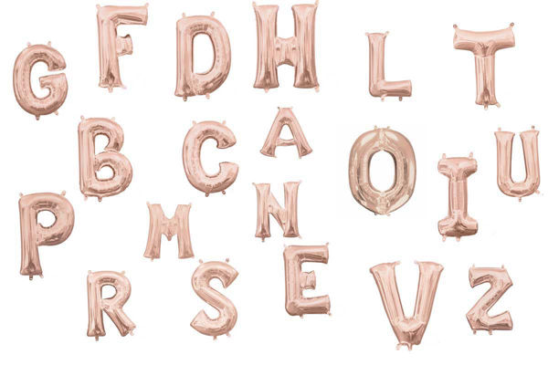 Palloncino lettera Mylar 40 cm rosa antico