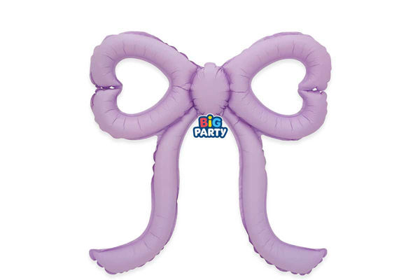 Palloncino Mylar Slim Bow Lilla 51 x 53 cm Fiocco Decorativo
