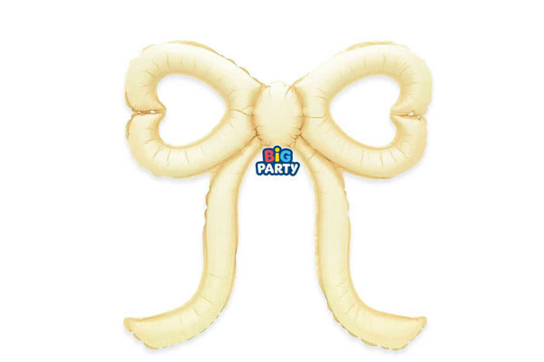 palloncino mylar slim bow avorio 51x53 cm fiocco decorativo