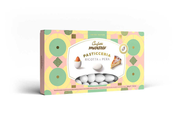 confetti maxtris ricotta e pera 500 grammi mandorla tostata