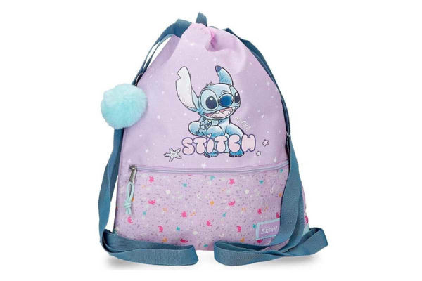 zaino sacco Stitch viola Disney Lovely Stitch 35 x 46 cm
