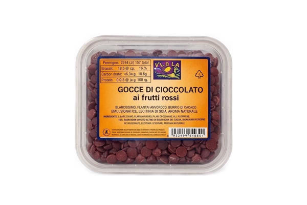 Gocce di Cioccolato ai Frutti Rossi 40 g per Dolci