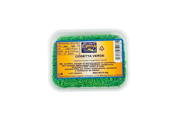 Codetta Verde 60 g Decorazioni di Zucchero per Dolci