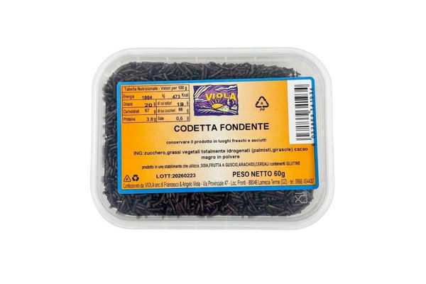 Codetta Fondente 60 g Codette di Cioccolato per Dolci