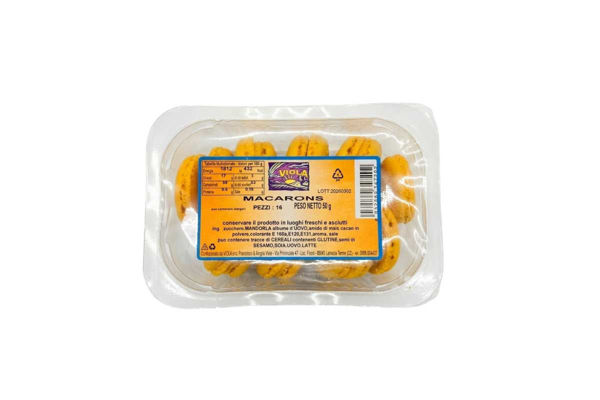 macarons giallo 8 coppie 50 grammi dolci francesi