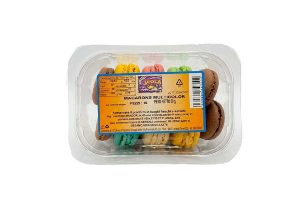 macarons multicolor 8 coppie 50 grammi dolci francesi