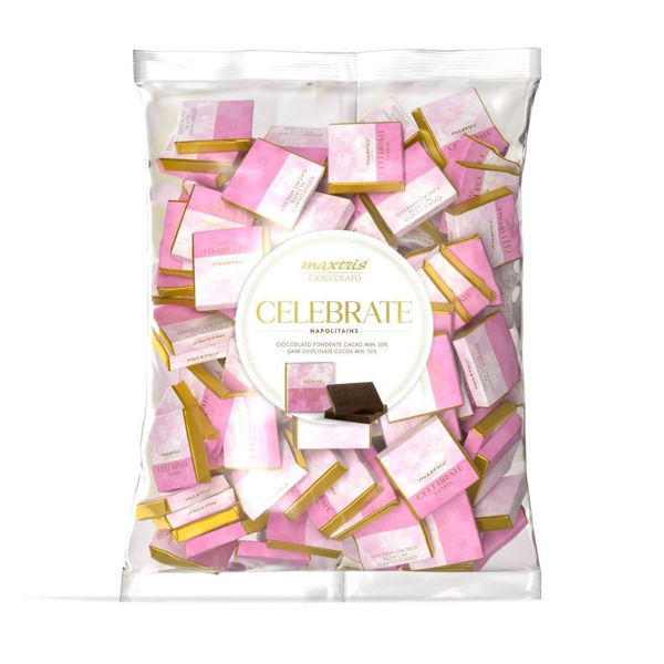 Napolitains cioccolato fondente Maxtris Celebrate busta rosa 1 kg