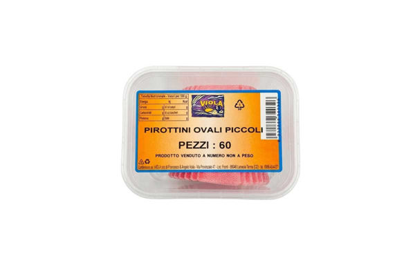 pirottini piccoli ovali rosa confezione 60 pezzi stampini carta per dolci