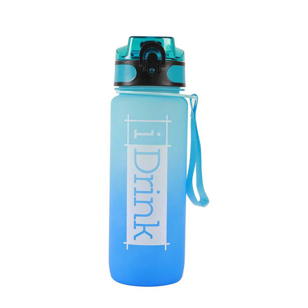 Borraccia in Tritan 1000 ml azzurra e blu con misuratore ml BPA Free