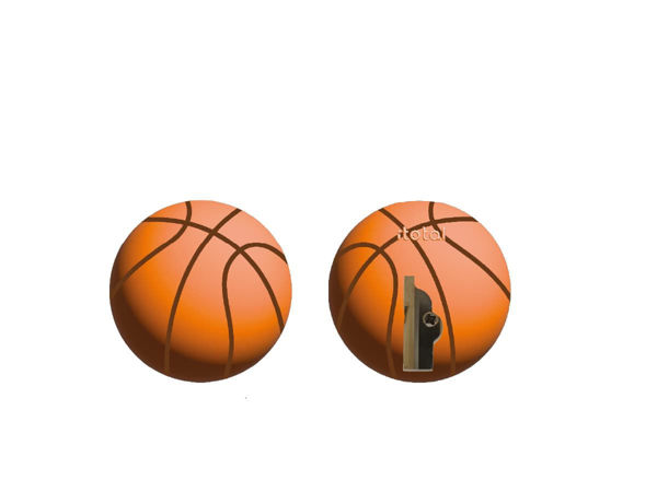 temperamatite 3d a forma di pallone da basket