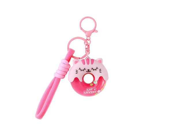 portachiave donuts gatto rosa
