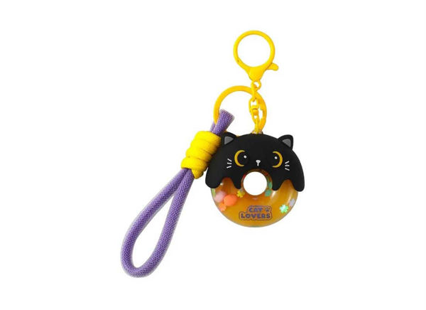 Immagine di portachiave donuts gatto