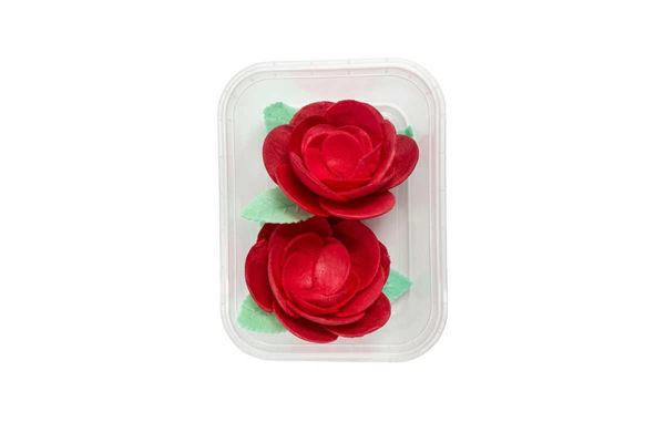 magnolia rossa in cialda per dolci