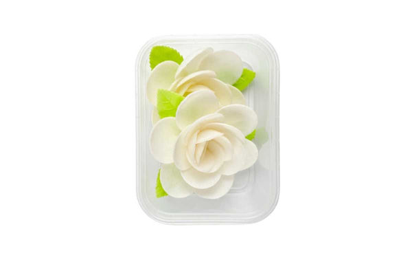 Fiore in cialda magnolia bianco 