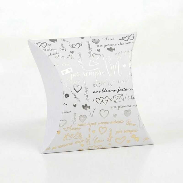 scatoline portaconfetti anniversario argento bomboniere matrimonio