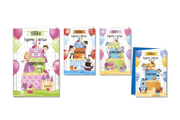 biglietto compleanno bambini rotella giorno mese