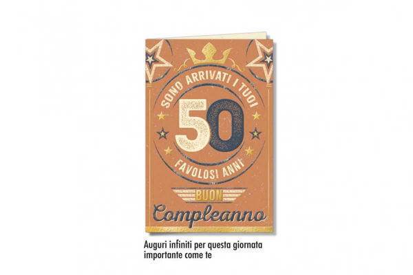 Biglietto Compleanno Numero 50