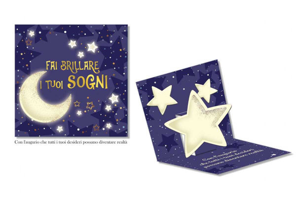 Biglietto Pop Up Fai Brillare i Tuoi Sogni