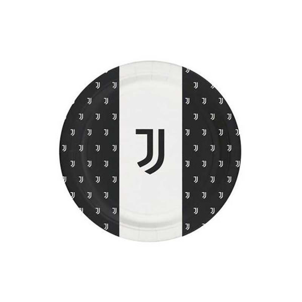 Piatti Juventus in carta 23 cm per festa a tema calcio