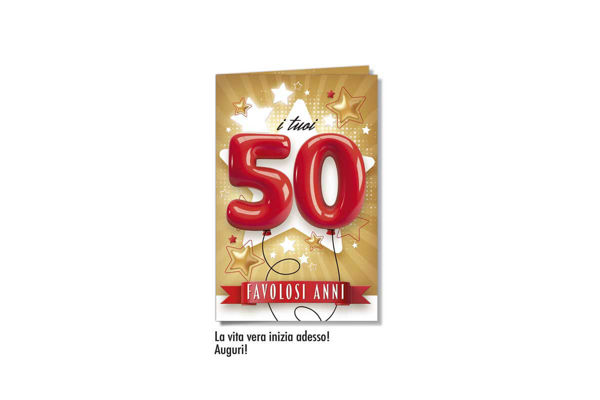 Biglietto Auguri 50 Anni per Compleanno