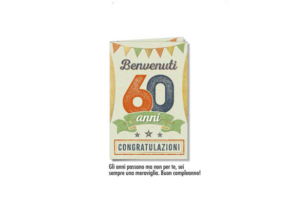 Biglietto Compleanno Numero 60