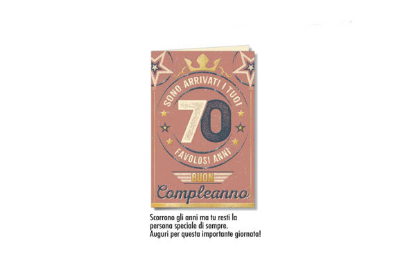 Biglietto Compleanno Numero 70