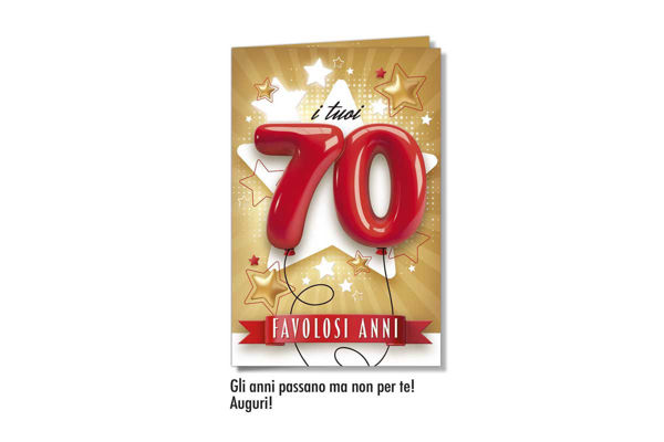 Biglietto Auguri 70 Anni per Compleanno