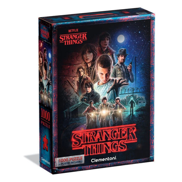 Puzzle Clementoni Stranger Things 1000 pezzi completo 70x50 cm