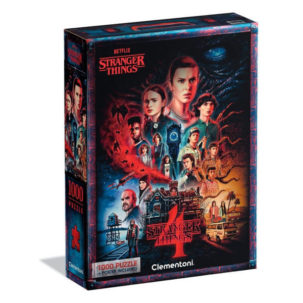Puzzle Clementoni Stranger Things 4 1000 pezzi completo 70x50 cm