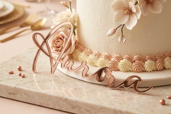 nome personalizzato plexiglass cake topper