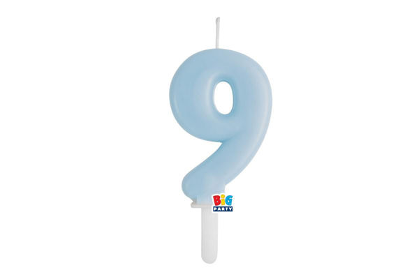 candelina numero 9 celeste tiny plump