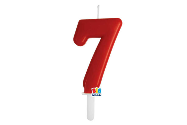candelina numero 7 rosso tiny plump