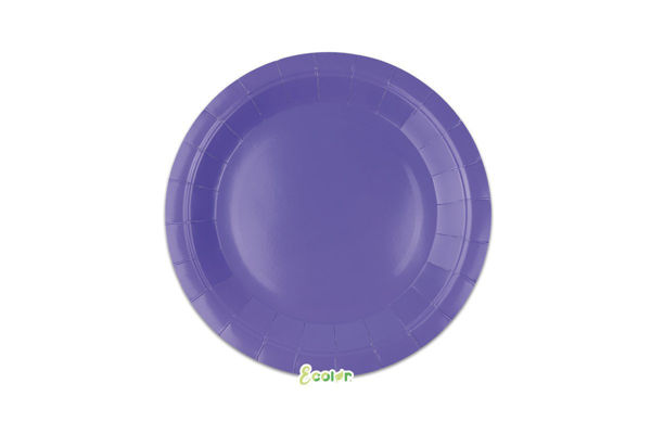 piatti ecolor lavanda 24 cm eco compostabili festa