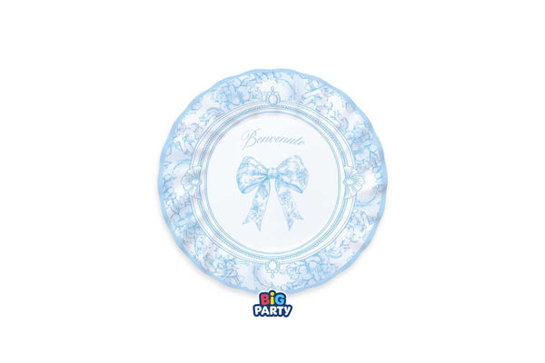 piatti benvenuto fiocco vintage 20 cm baby shower