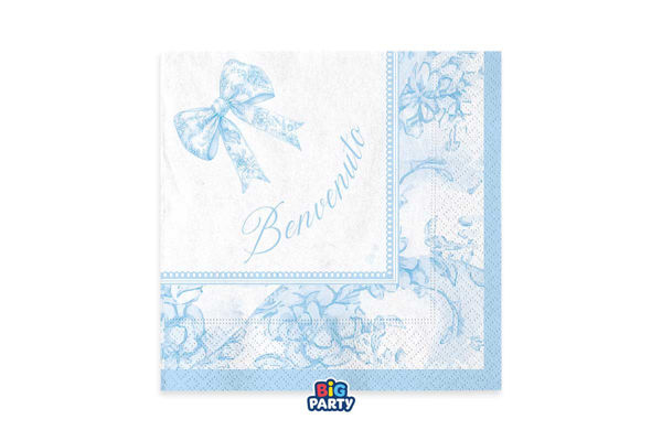 tovaglioli benvenuto fiocco vintage 33x33 baby shower