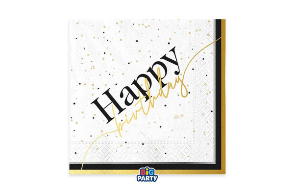 tovaglioli happy birthday prestige 33x33 decorazioni compleanno