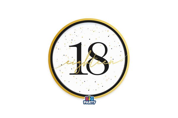 piatti happy birthday 18 prestige 18 cm decorazioni festa