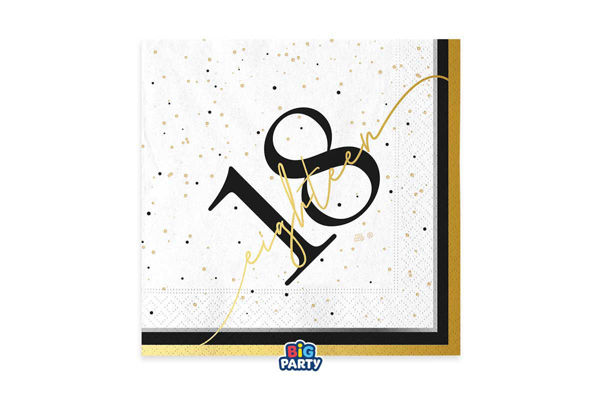 tovaglioli happy birthday 18 prestige 33x33 decorazioni festa