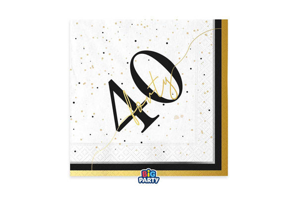 tovaglioli happy birthday 40 prestige 33x33 decorazioni festa