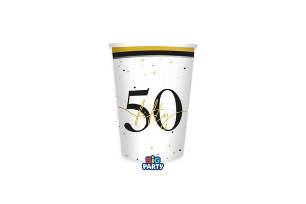 bicchieri happy birthday 50 prestige 250 cc decorazioni festa