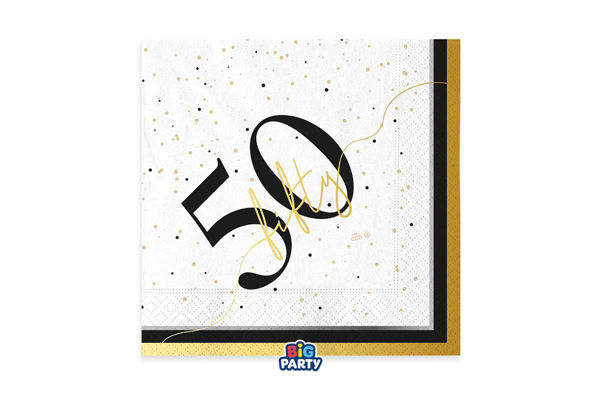 tovaglioli happy birthday 50 prestige 33x33 decorazioni festa